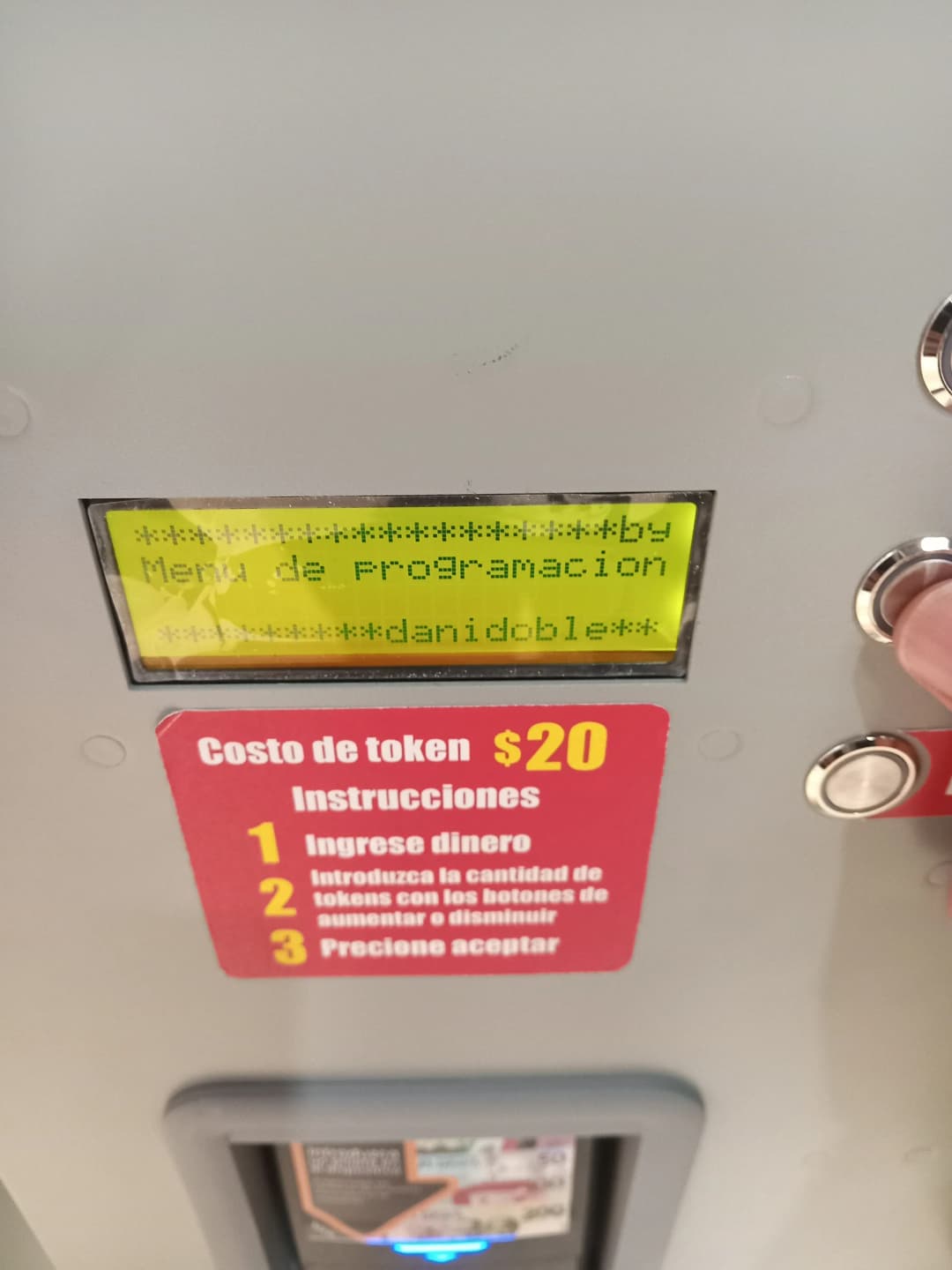 Menu de programación