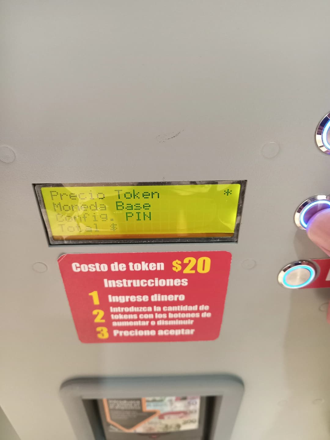 Menu de programación