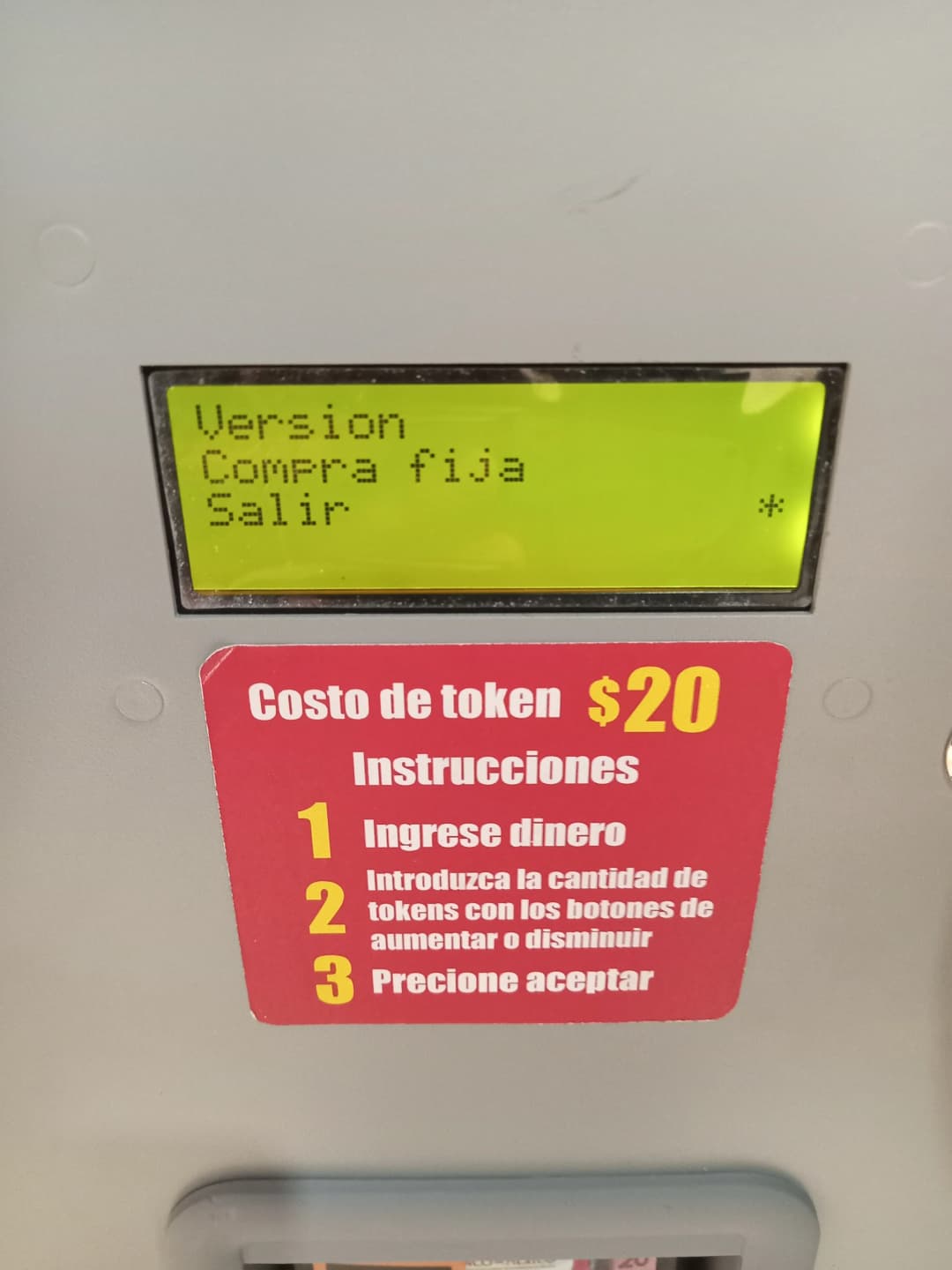 Menu de programación